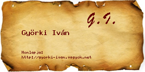 Györki Iván névjegykártya