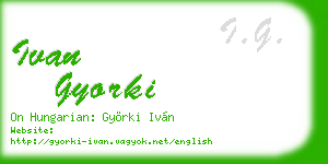 ivan gyorki business card
