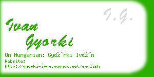 ivan gyorki business card
